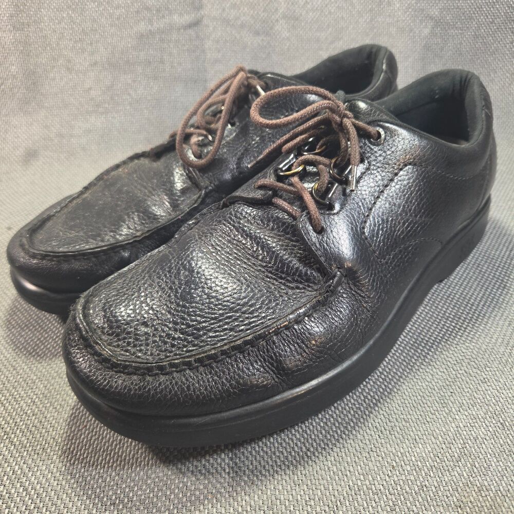 SAS Mens 14 N Brown Leather Bout Time Lace Up Oxford Comfort Walking Shoes